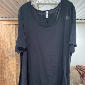 LulaRoe 3X Perfect T Shirt Plain Black